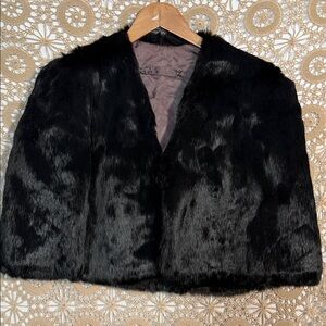 Elegant Black Mink Fur Bolero